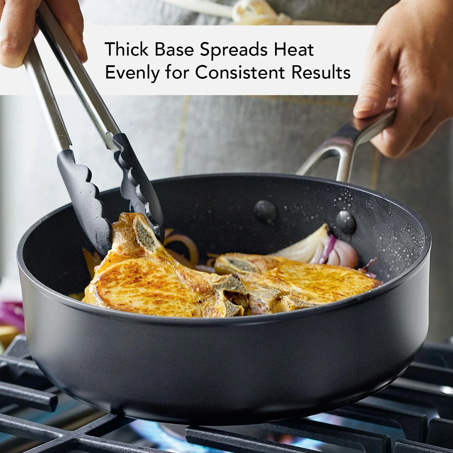 KitchenAid Hard-Anodized Induction Nonstick Cookware Set, 11-Piece, Matte Black - Image 3